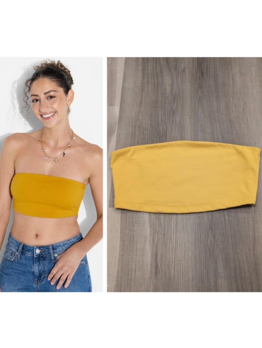 Wild Fable | Game Day ButterBliss Tube Top In Yellow